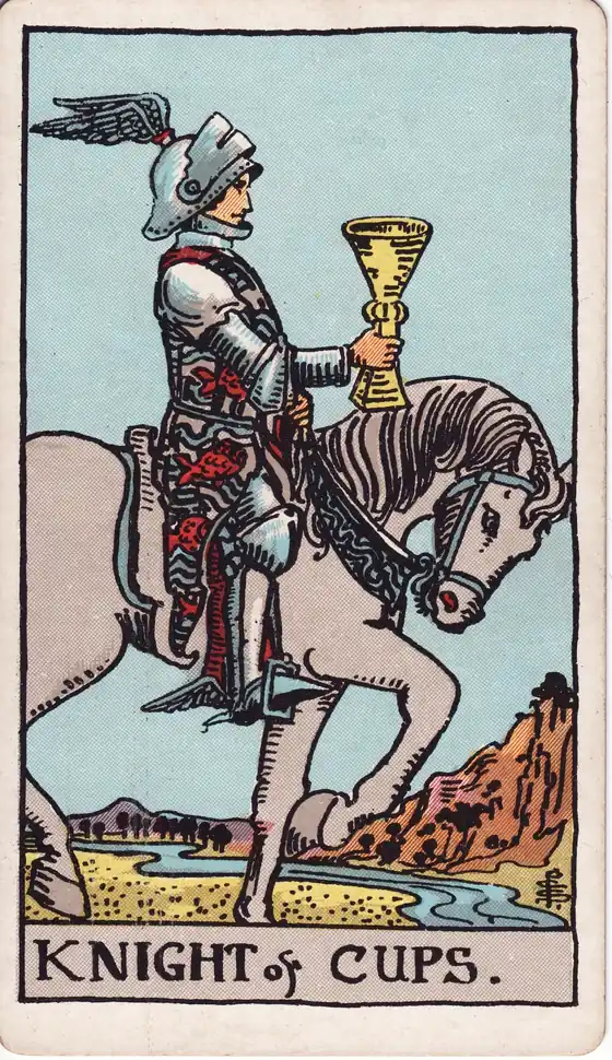 Caballo de Copas, carta del tarot Rider-Waite-Smith