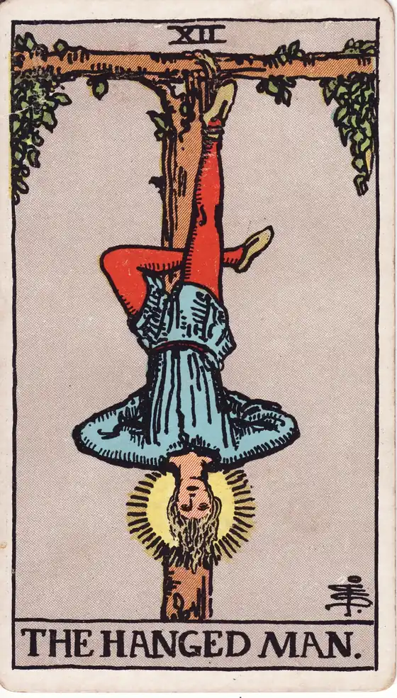 El Colgado, carta del tarot Rider-Waite-Smith