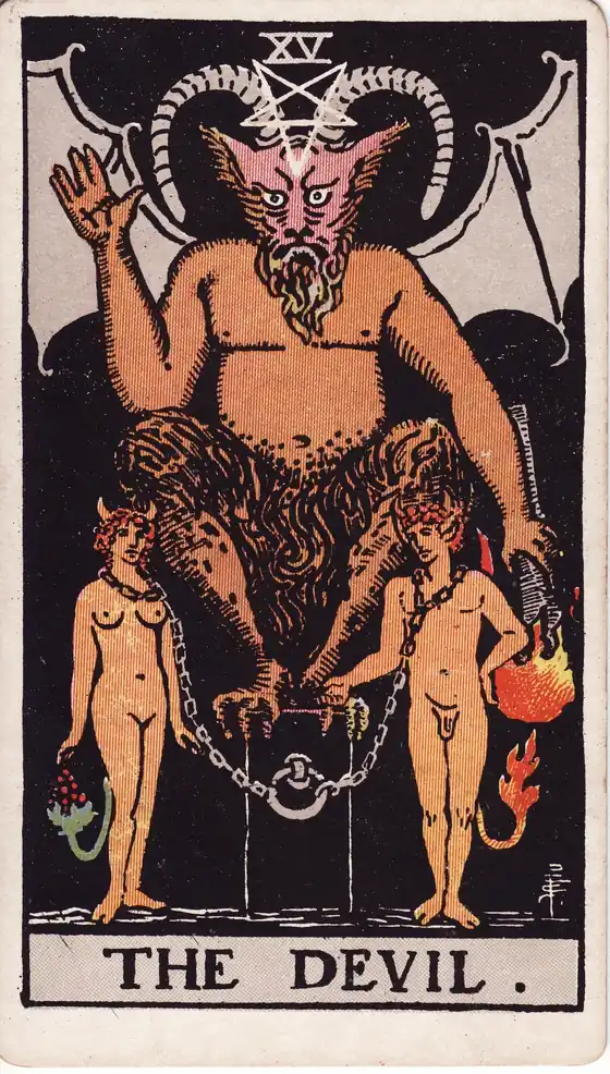 El Diablo, carta del tarot Rider-Waite-Smith