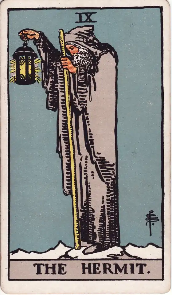 El Ermitaño, carta del tarot Rider-Waite-Smith