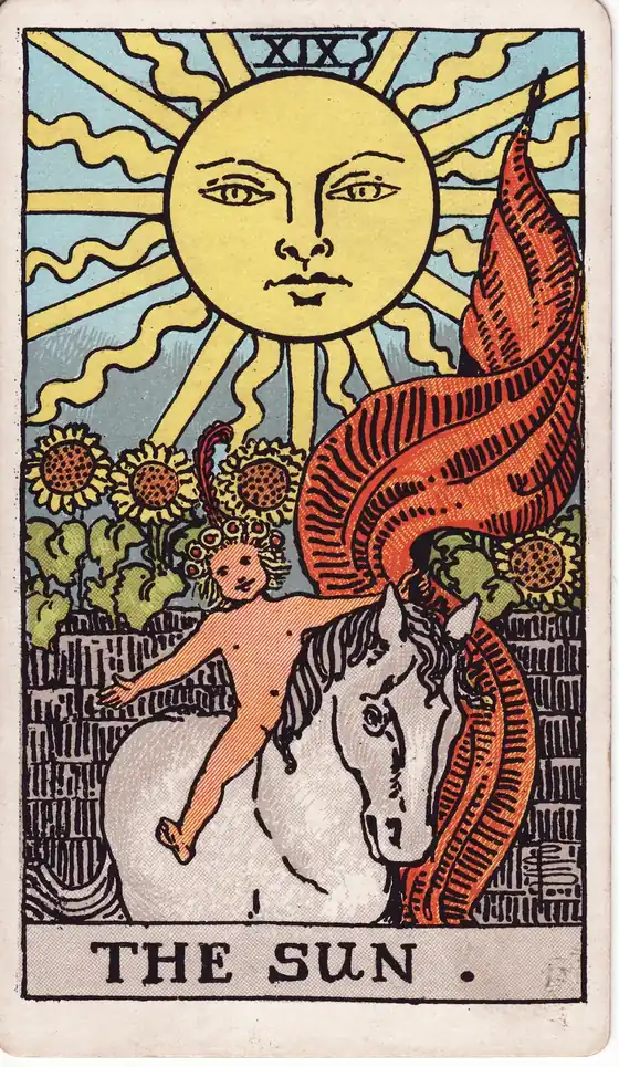 El Sol, carta del tarot Rider-Waite-Smith