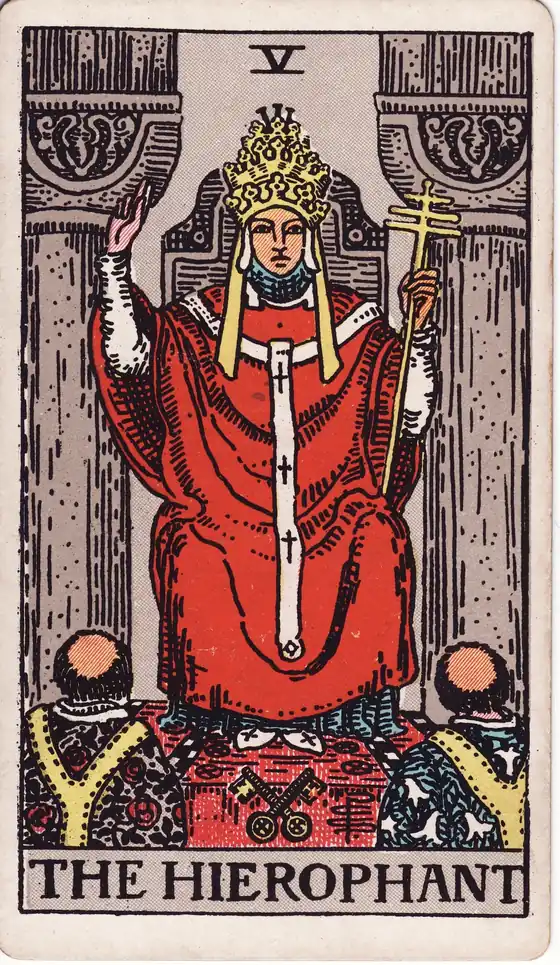 El Sumo Sacerdote, carta del tarot Rider-Waite-Smith