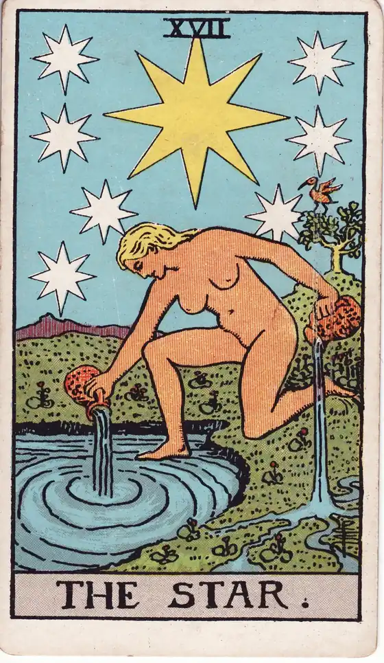 La Estrella, carta del tarot Rider-Waite-Smith
