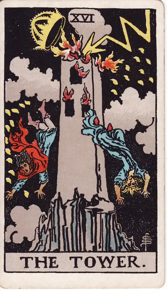 La Torre, carta del tarot Rider-Waite-Smith