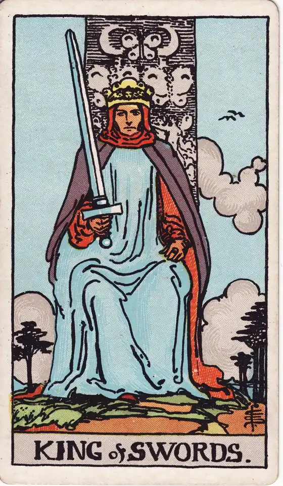 Rey de Espadas, carta del tarot Rider-Waite-Smith