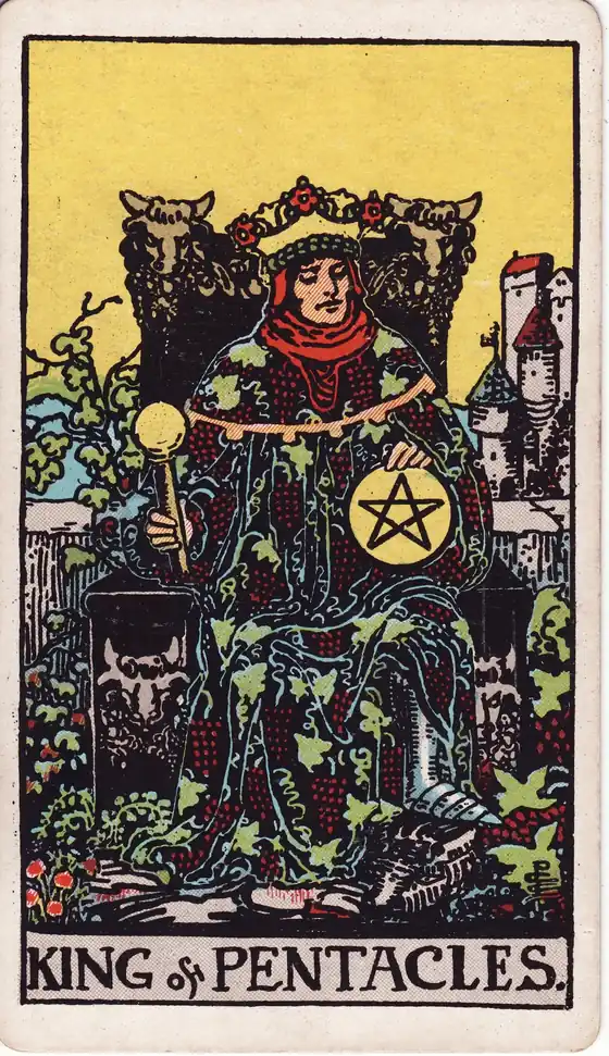 Rey de Oros, carta del tarot Rider-Waite-Smith